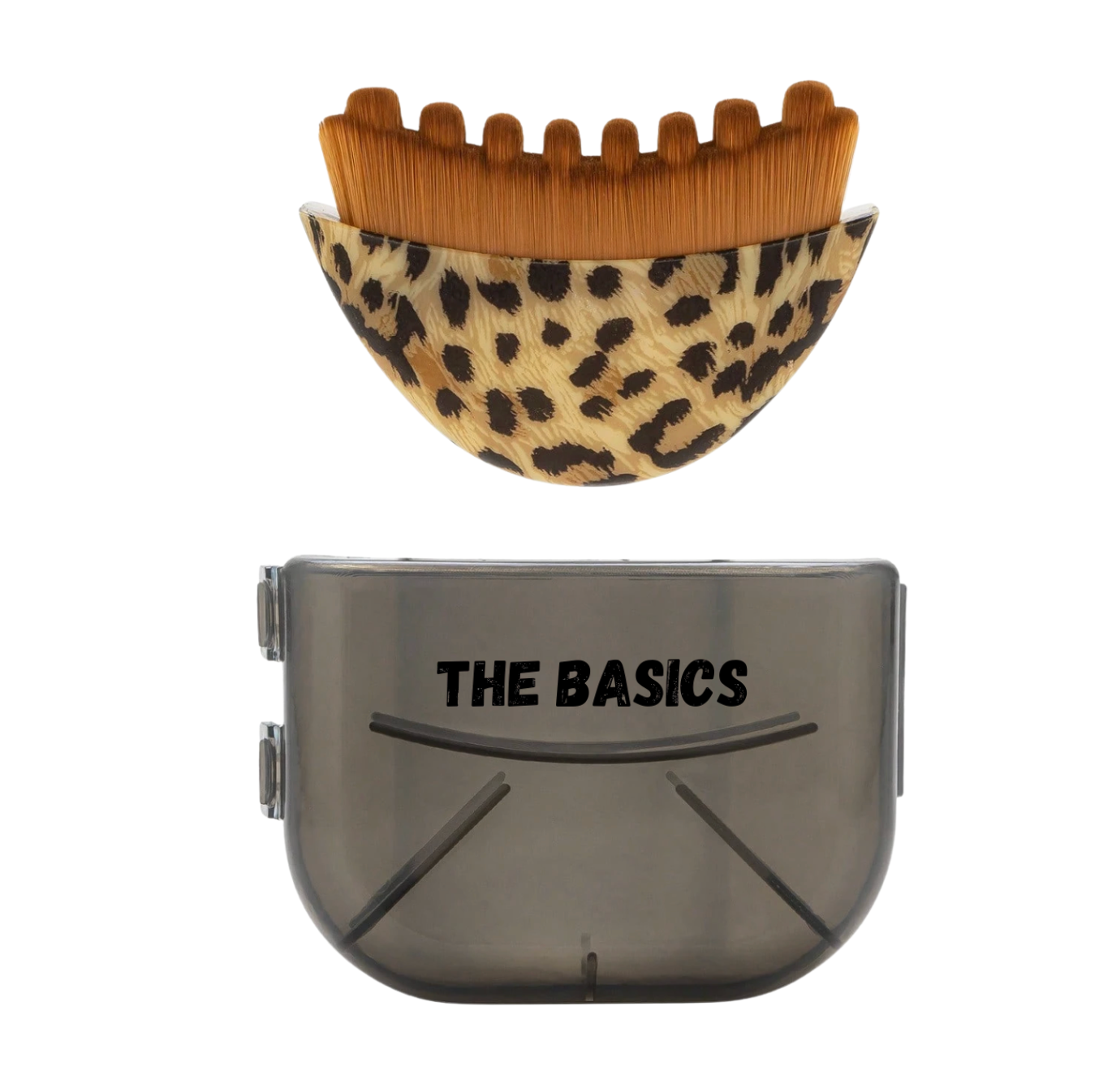 The Basics Lymphatic Drainage Brush – Dry Body Brush for Skin Exfoliating, Cellulite Appearance & Circulation – Lymphatic Body Brush Leopard Design