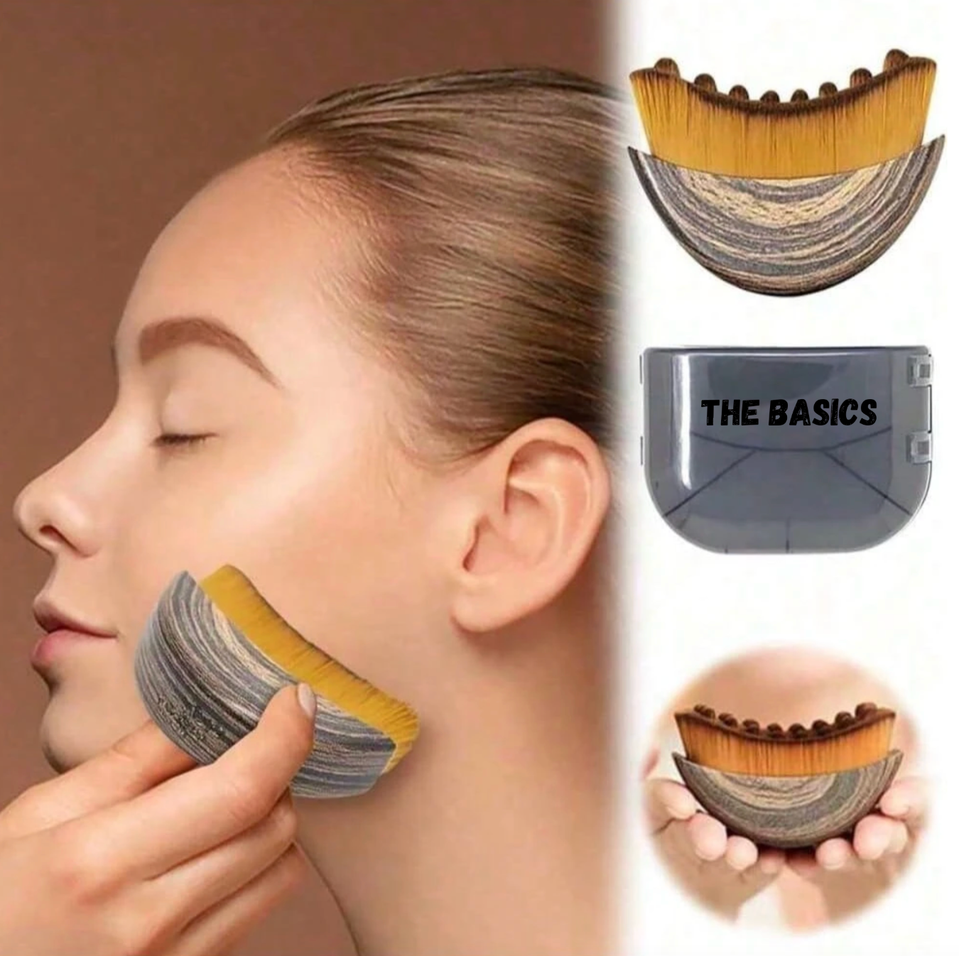 The Basics Lymphatic Drainage Brush – Dry Body Brush for Exfoliating Skin, Cellulite Appearance & Circulation – Wooden Lymphatic Body Brush